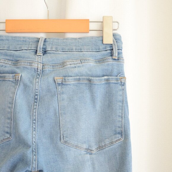 Frame Le Crop Mini Boot Flare Raw Hem Light Wash Jeans Sz 26 - Picture 10 of 11